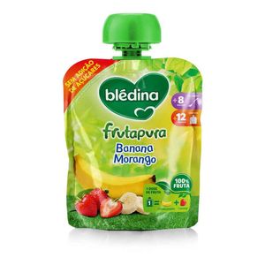Blédina Fruta Pura Saq Banana/morango 12m+ 90g