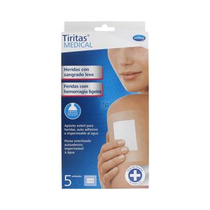 Tiritas Medical Penso Estéril Poliuretano C/ Compressa Hemorragia Ligeira 10cmx20cm 5