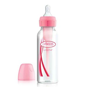 Dr Browns Biberão Options Bib Plást Boca Estreita Rosa 250ml Tet Silic
