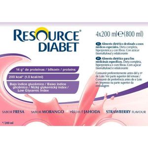 Resource Diabet Sol Oral Morango 4x200ml