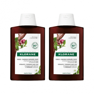 Klorane Quinina Promo Duo Champô Fortific Quinina/edelweiss Bio 2x400ml + Desc 50% 2ª Embalagem