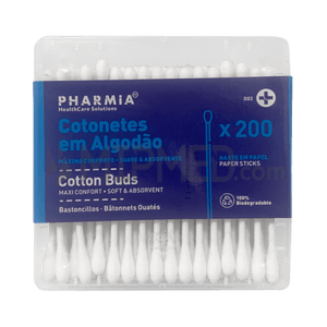 Pharmia Cotonete Algodão/papel 200