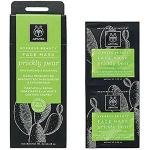 Apivita Express Beauty Máscara Hidrat Calm Prickly Pear 2x8ml
