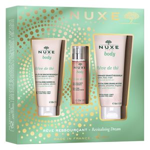 Nuxe Body Rêve de Thé Coffret 2022 Esfol Revit 150ml + Gel Duche Revit 100ml + Spray Água Perf 30ml