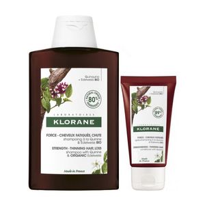 Klorane Quinina Promo Champô Quinina/edelweiss 400ml + Ofer Condicionador Quinina/edelweiss 50ml