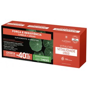 Vitalfan Vitalidade Promo Trio Cáps Cabelo/Unhas 3x30 + Desc 40%