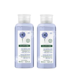 Klorane Flor de Ciano Promo Duo Água Floral Desmaq 2x400ml + Desc 50% 2ª Embalagem