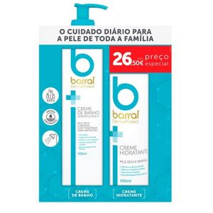 Barral Dermaprotect Promo Creme Banho Dermatol S/ Sabão 500ml + Creme Hidrat 400ml + Preço Espec