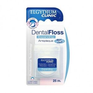 Elgydium Clinic Fio Dentário Placa Expanding Sabor Menta 25m
