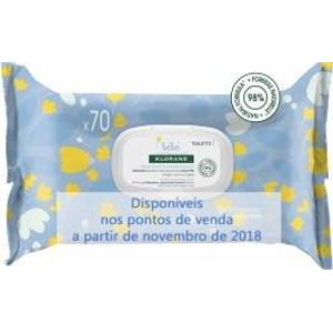 Klorane Bebé Toalhete Limpeza Suave Calêndula 70