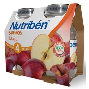 Nutribén Sumo Maçã S/ Açúcar 4m+ 2x130ml