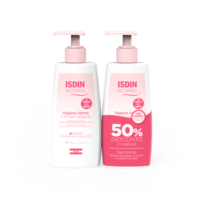 Isdin Woman Promo Duo Gel Higiene Íntima 2x200ml + Desc 50% 2ª Embalagem