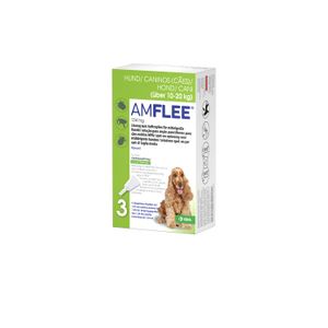 Amflee Sol unção punctiforme Cão 10-20kg 134mg/1.34ml 3x1.34ml
