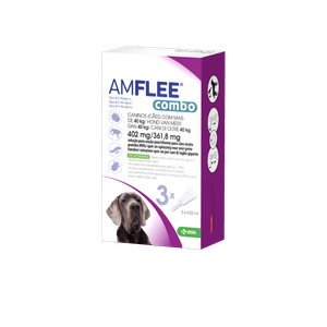 Amflee Combo Sol unção punctiforme Cão >40kg 402mg/4.02ml+361.8mg/4.02ml 3x4.02ml