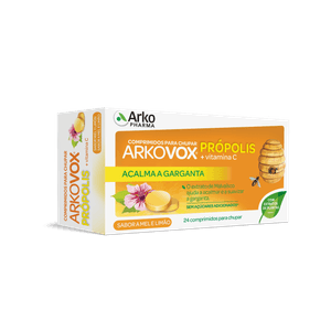 Arkovox Própolis + Vitamina C Comp Chupar Mel/limão 24
