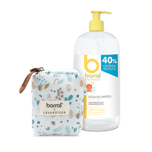Barral BabyProtect Promo Água Limpeza Rosto/Corpo 1l + Oferta Porta Chupetas