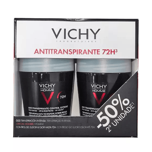 Vichy Homme Promo Duo Deo Roll On Extreme Control 72h 2x50ml + Desc 50% 2º Embalagem