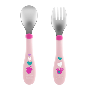Chicco Utensílios Alimentação Talher Inox Neutro Menina 18m+