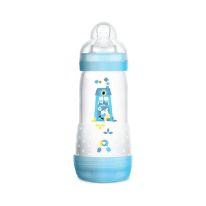Mam Biberão Easy Start Bib Plást Anti-cólica Azul 320ml Tet Silic 4m+