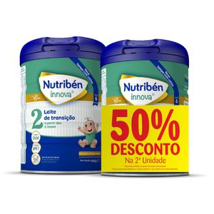 Nutribén Innova 2 Promo Duo Leite Pó Transição 2x800g + Desc 50% 2ª Embalagem