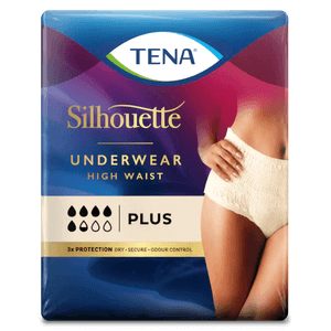 Tena Silhouette Cueca Cintura Alta Plus Creme L 8
