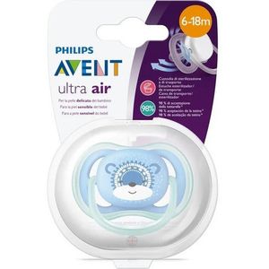 Avent Chupeta Ultra Air Chup Silic Decorada Menino 6-18m