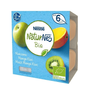 Naturnes Bio Copinho Leite Coco/manga/kiwi 6m+ 4x90g