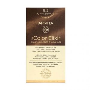 Apivita My Color Elixir Kit Coloração Permanente 8.3 Louro Claro Dourado