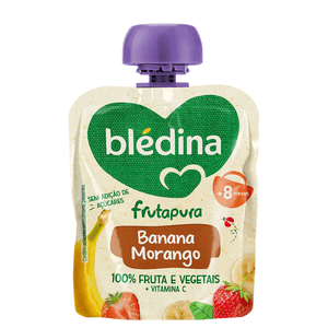 Blédina Fruta Pura Saq Banana/morango 8m+ 85g