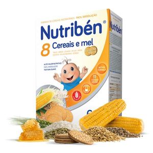 Nutribén Farinha não Láctea 8 Cereais mel bolacha Maria 250g
