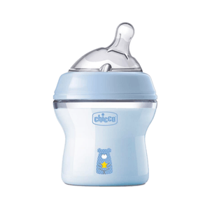 Chicco Biberão Naturalfeeling Bib Plást Azul Urso/estrela 150ml Tet Silic 0m+