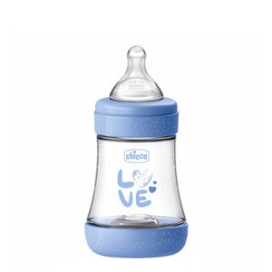 Chicco Biberão Perfect 5 Bib Plást Azul 150ml Tet Silic Fluxo Lento 0m+