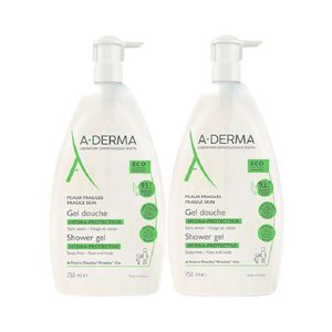 A-derma Promo Duo Gel Duche Hidrat Protect 2x750ml + Desc 50% 2ª Embalagem