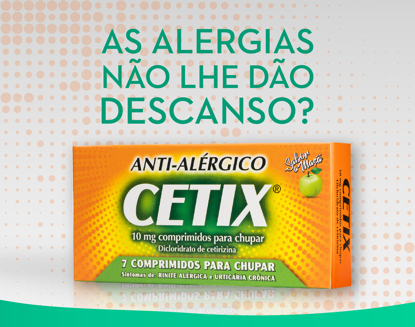 Livra-se das alergias com Cetix.